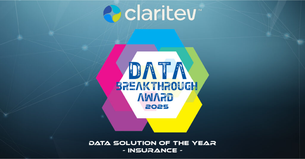 Claritev Data Breakthrough Award 2025 Data Solution of the Year Insurance