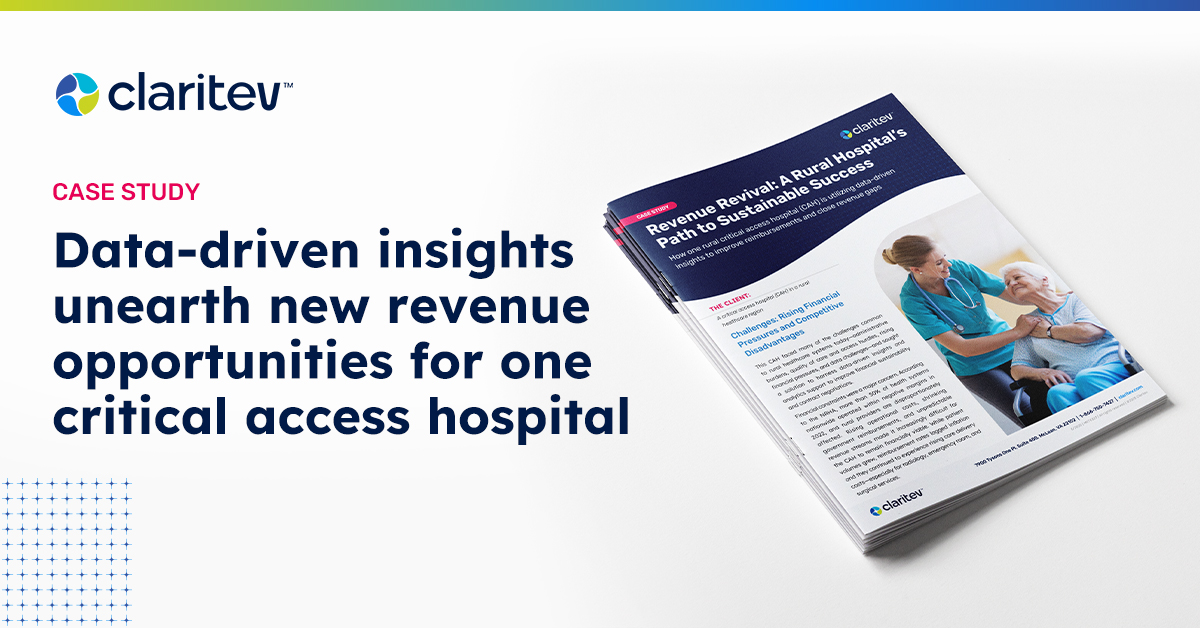 Case Study: Data-Driven insights unearth new revenue opportunities for one critical access hospital