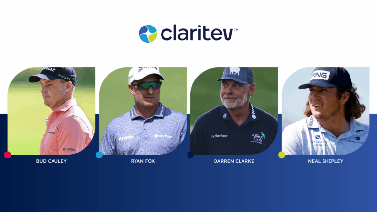 Four Professional Golfers: Bud Cauley, Ryan Fox, Darren Clarke, Neal Shipley | Claritev
