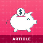 illustration showing coin going into piggy bank