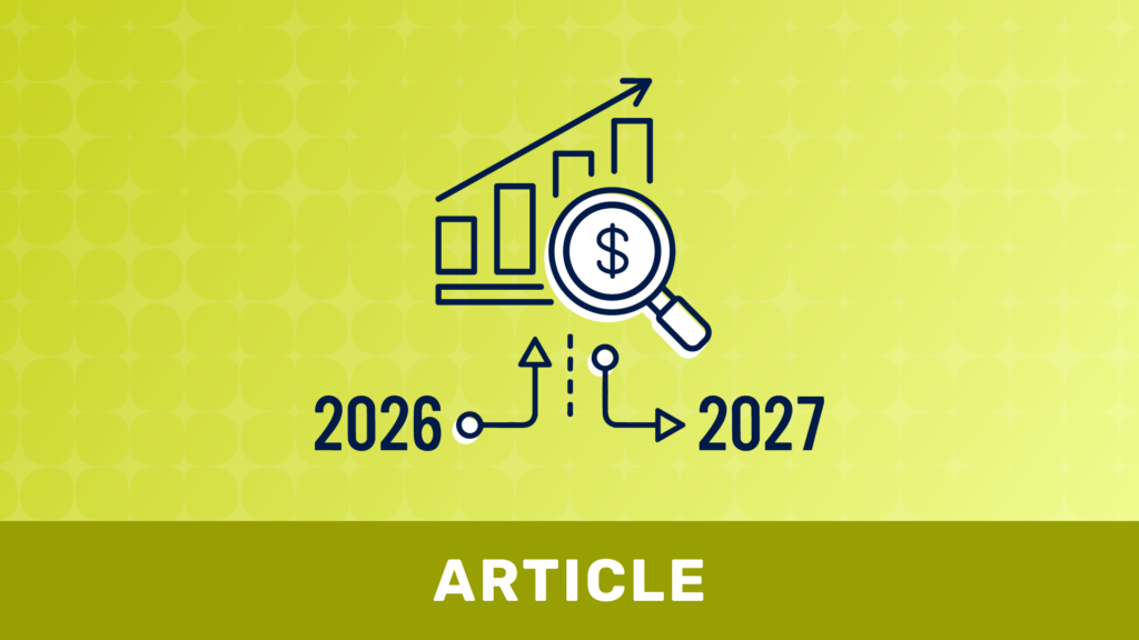 Medical cost trends analysis for 2026 and 2027 showing rising healthcare expenses, cost forecasting, and healthcare financial insights represented by an upward chart and dollar symbol.